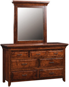 marcella collection low dresser w/ mirror
