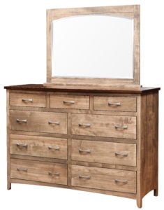 rustic roxbury collection dresser w/ mirror
