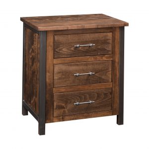 solid wood three drawer nightstand miller bedrooms oh
