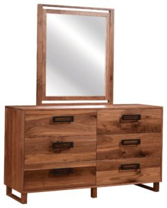 odessa collection low dresser w/ mirror